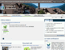 Tablet Screenshot of comune.massimeno.tn.it